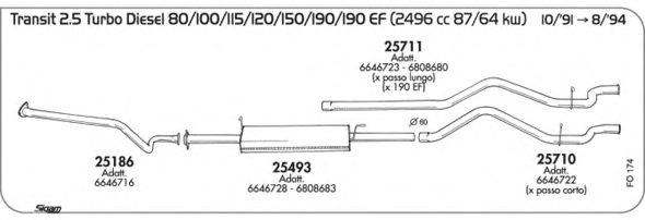 SIGAM FO174 Exhaust System